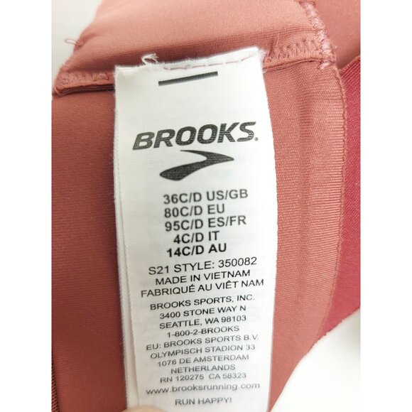 Brooks terracotta Interlace run / sports bra. Size 36C/D - Picture 4 of 4
